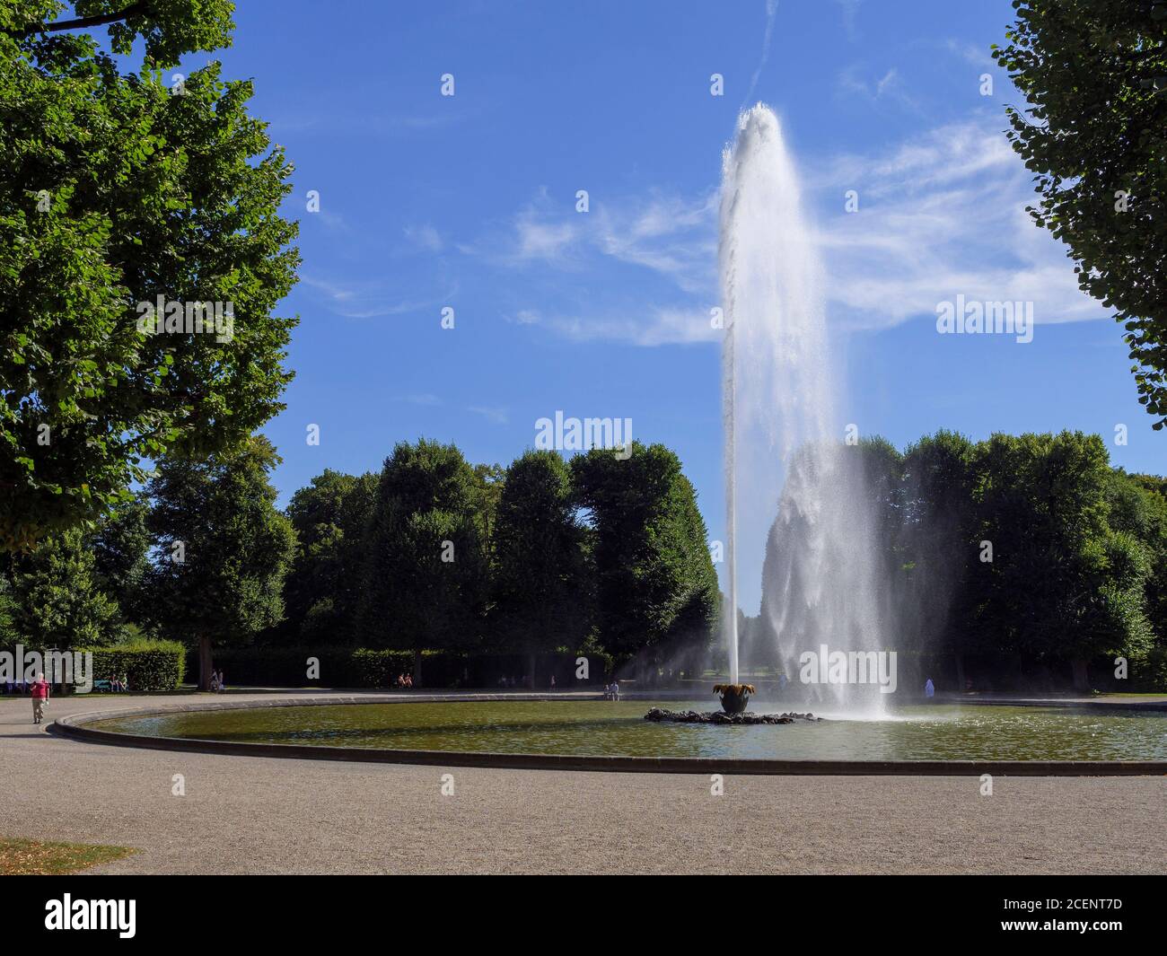 Große Fontäne in in Großer Garten der barocken Herrenhäuser Gärten