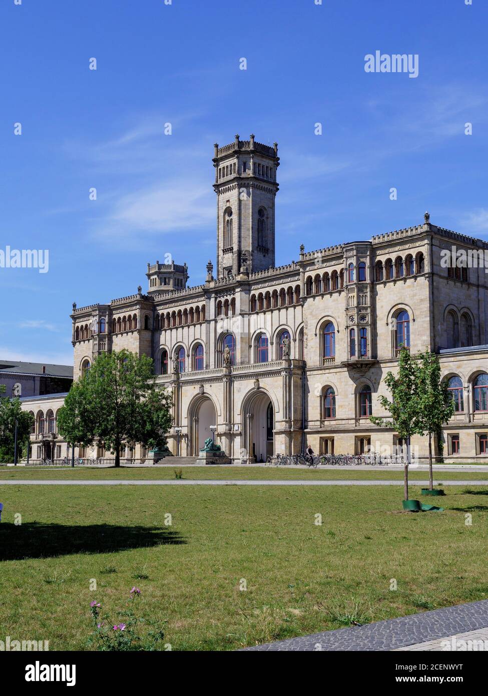 Gottfried Wilhelm Leibniz Universität im Welfen-Schloss, Hannover, Niedersachsen, Deutschland, Europa Gottfried Wilhelm Leibniz University in former W Stock Photo