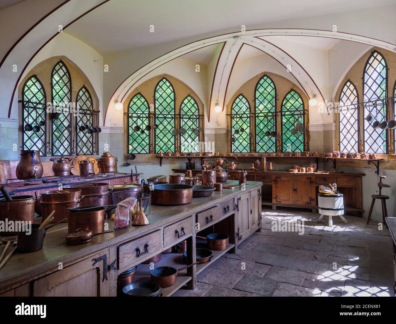 Schlossküche, Welfen  - Schloss Marienburg bei Pattensen, Niedersachsen, Deutschland, Europa kitchen, Castle oft he Welfs near Pattensen , Lower Saxon Stock Photo