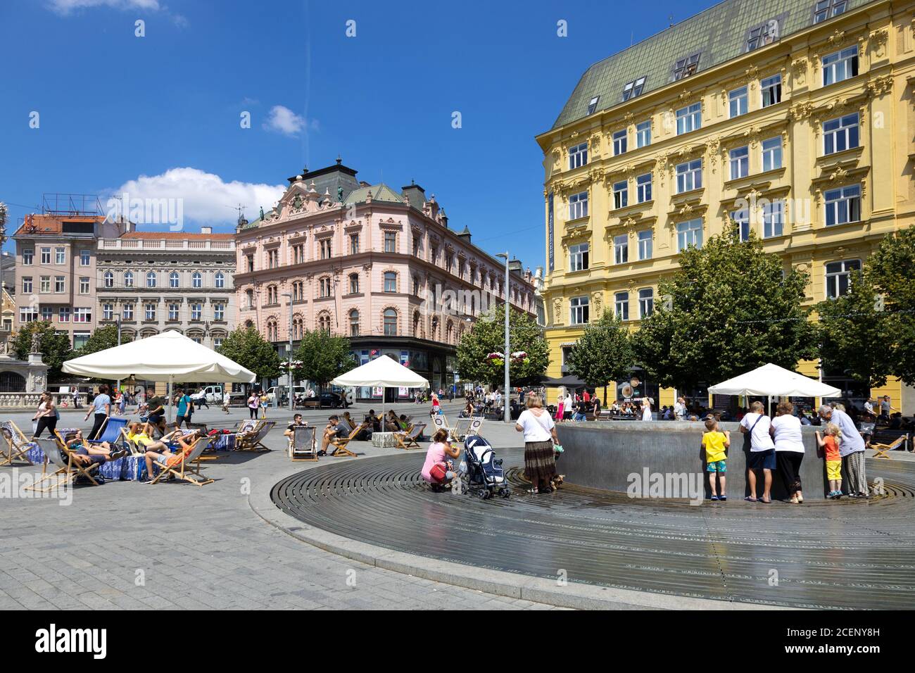 Náměstí Svobody, Brno, Morava, Česká republika / Liberty square, town Brno,  Moravia, Czech republic Stock Photo - Alamy