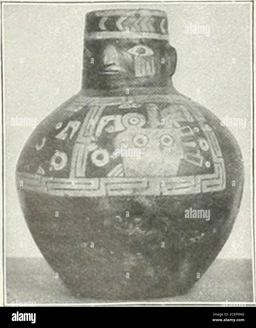 . The Encyclopædia britannica; a dictionary of arts, sciences, literature and general information. Fig. 6.—Two Typical Stone Sculptures in theform of human heads, with characteristicornaments. Interior of Costa Rica, CentralAmerica. Culture of the Guetar. Fig. 7.—Large Gold Human Figure,with a gold coco-flask in eachhand; gold diadem, nose and earornaments, and chains on neckand legs. Antioquia, Columbia.Chibcha culture. Fig. S.—Stone Vessel supported^ by proneHuman Figure. Interior of Costa Rica,Central America. Culture of the Guetar.. Stock Photo