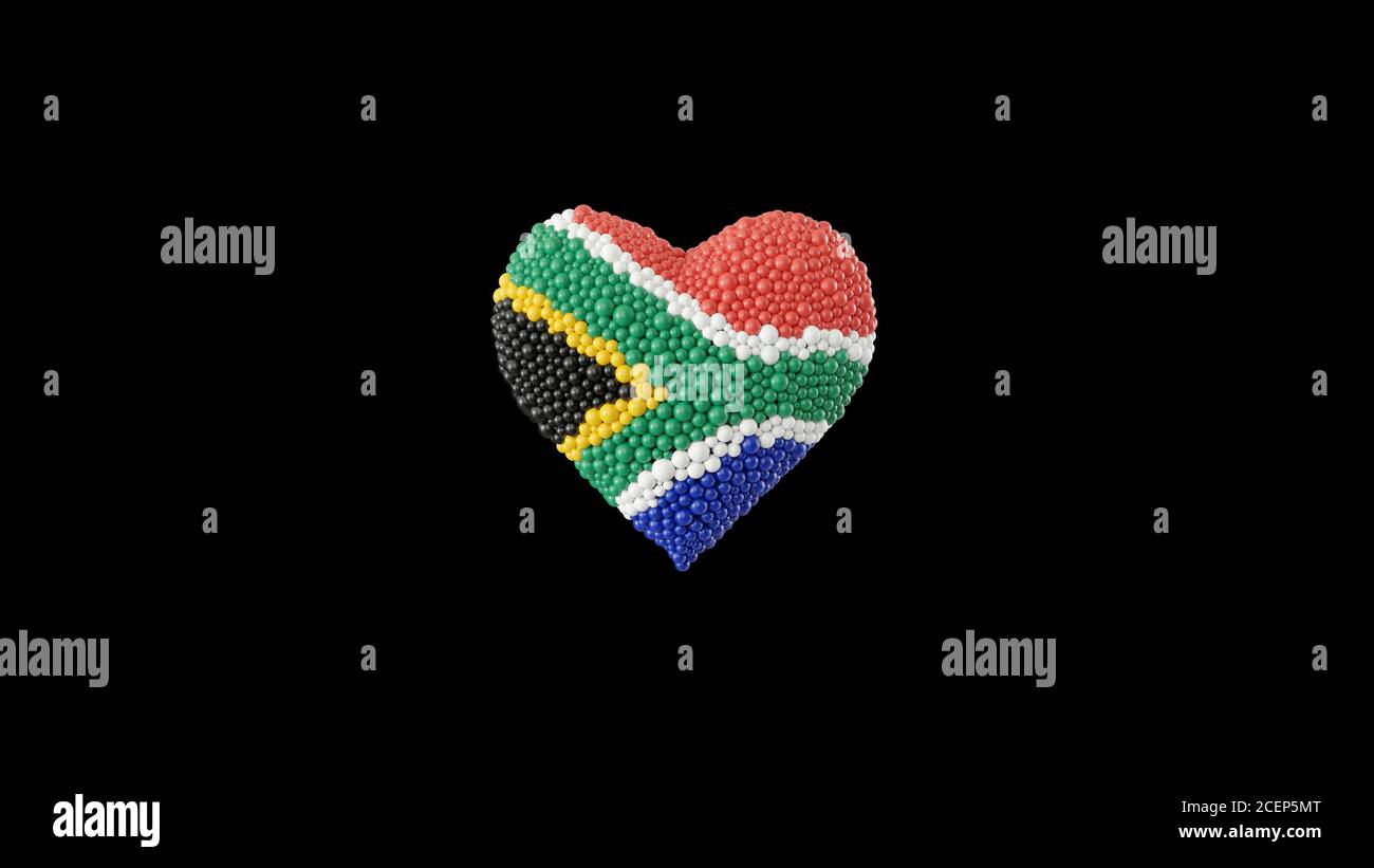 South Africa National Day. April 27. Freedom Day. Heart shape made out