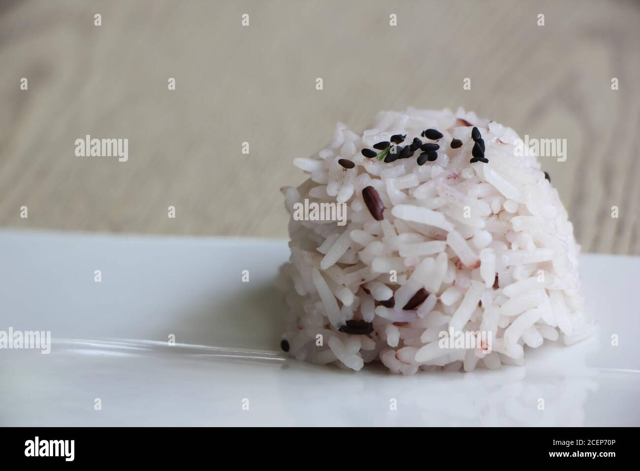 Mixed Berry Rice Close up mix of steam jasmine rice and berry rice Stock Photo - Alamy