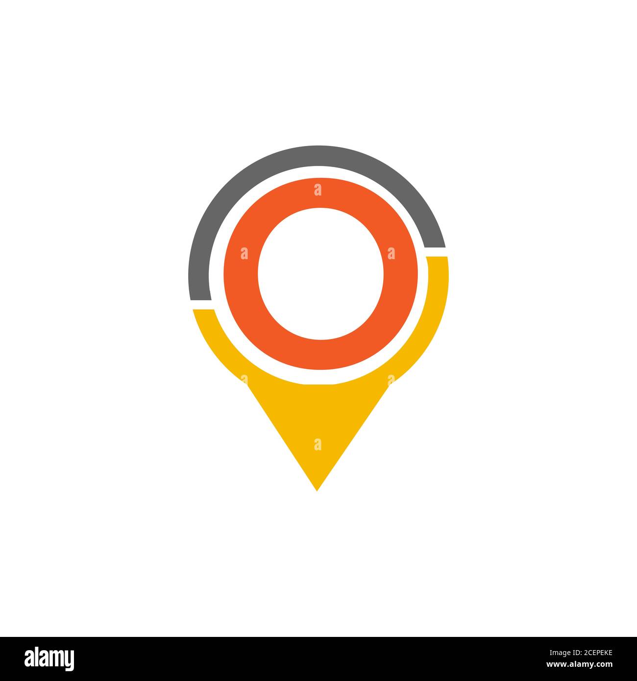 Pin location icon modern for graphic and web design on white background. Unique map point icon navigation symbol. Vector illustration EPS.8 EPS.10 Stock Vector