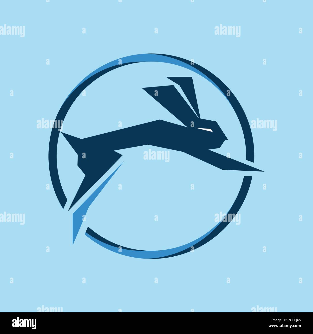 Jump and run rabbit design vector symbol. Flat design animal on the ...