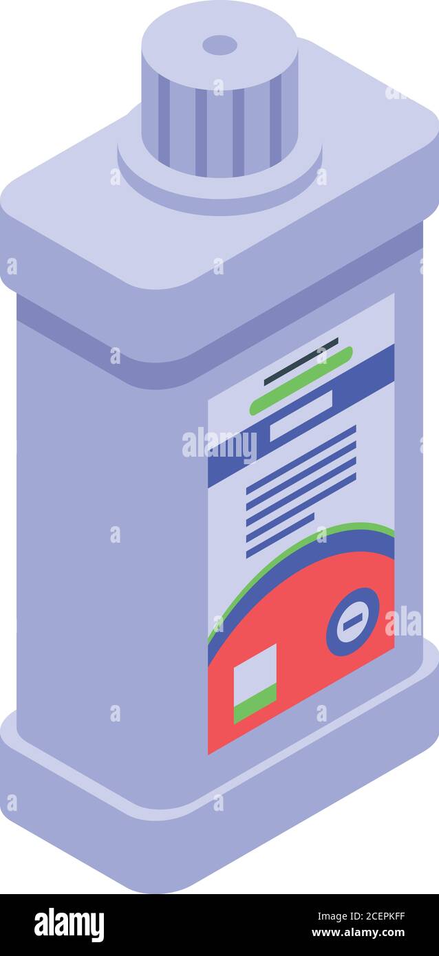 Softener bleach icon, isometric style Stock Vector