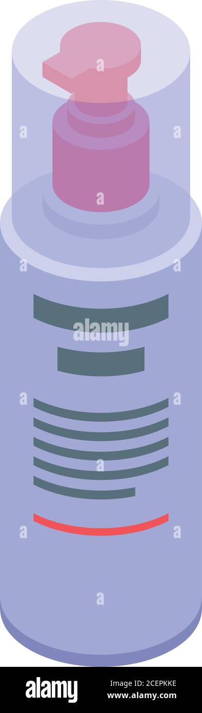 Softener foam bottle icon, isometric style Stock Vector