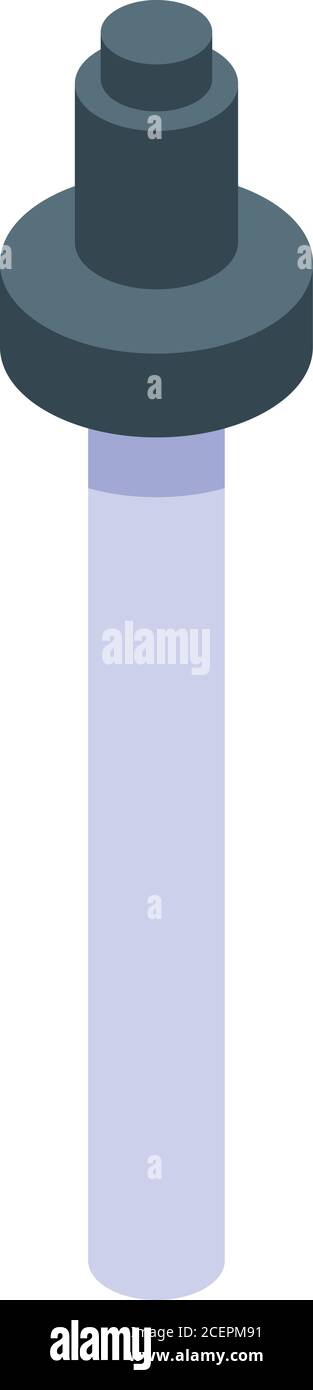 Essential oils pipette icon, isometric style Stock Vector