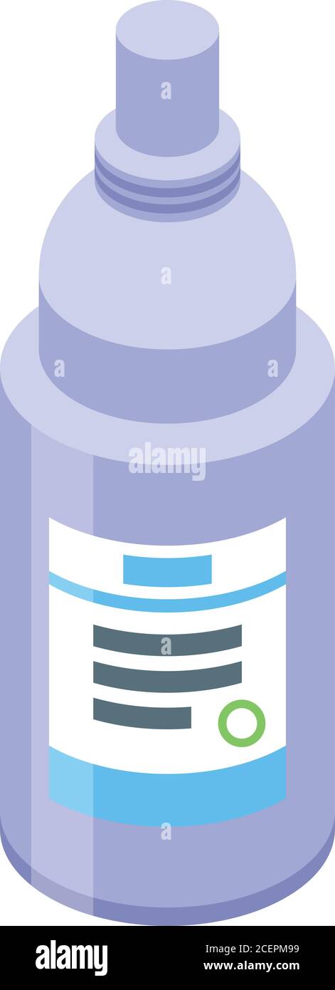 Softener spray bottle icon, isometric style Stock Vector