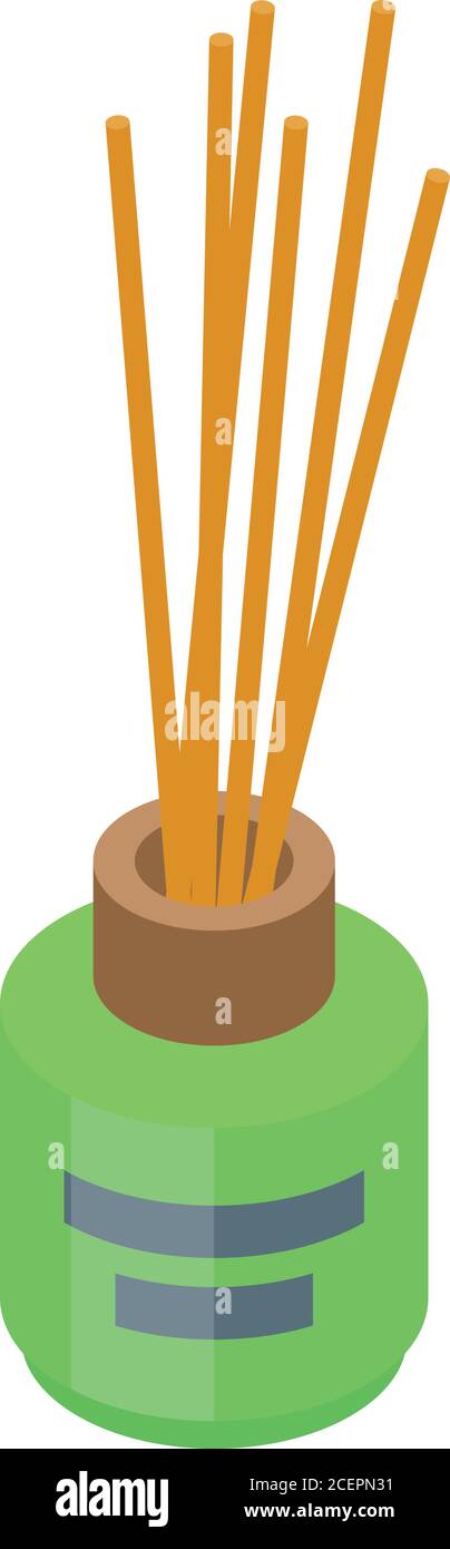 Mint sticks diffuser icon, isometric style Stock Vector
