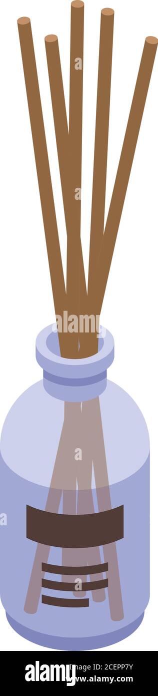 Fresh sticks diffuser icon, isometric style Stock Vector