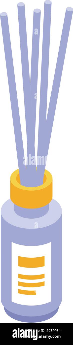 Spa sticks diffuser icon, isometric style Stock Vector