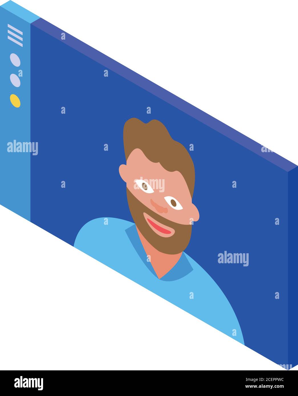 Working video call icon, isometric style Stock Vector Image & Art - Alamy