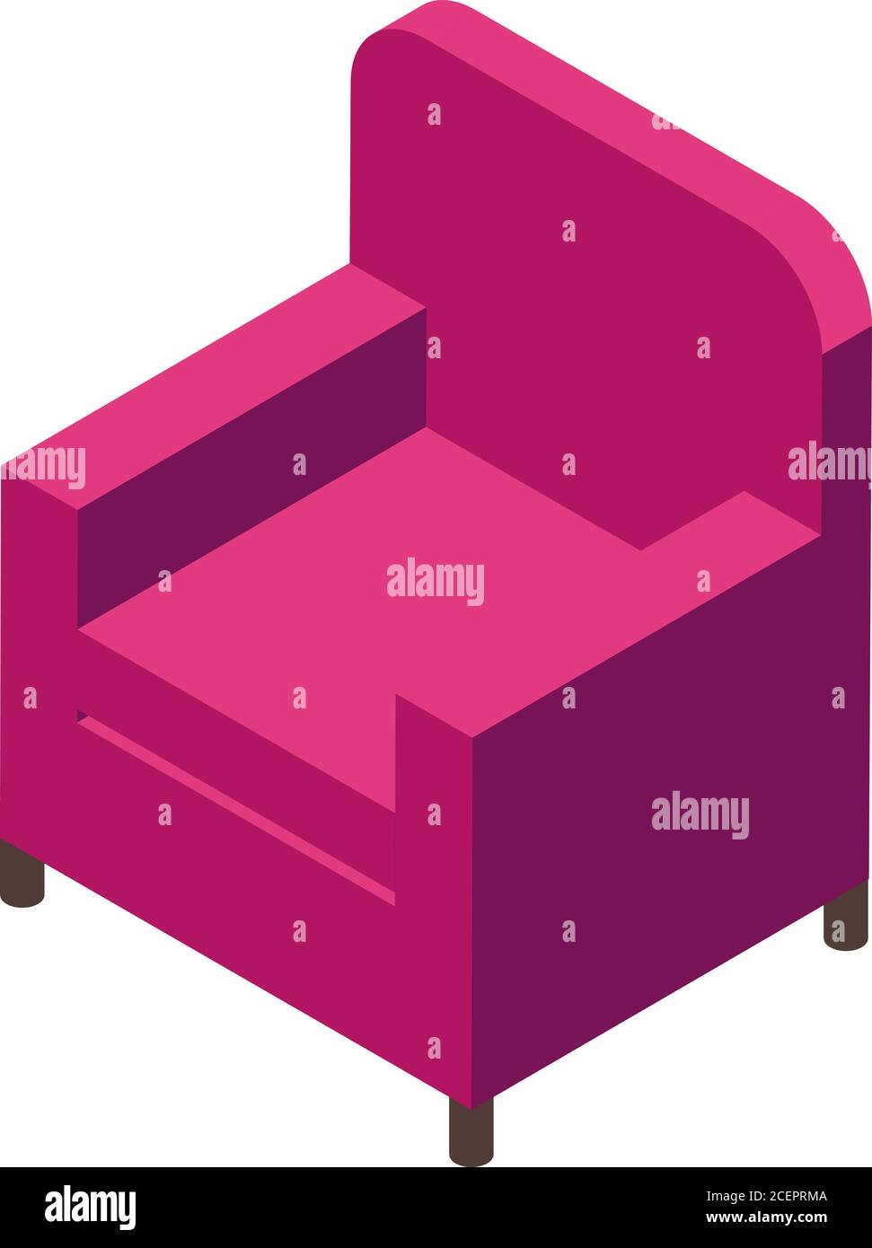 Home office soft armchair icon, isometric style Stock Vector Image ...