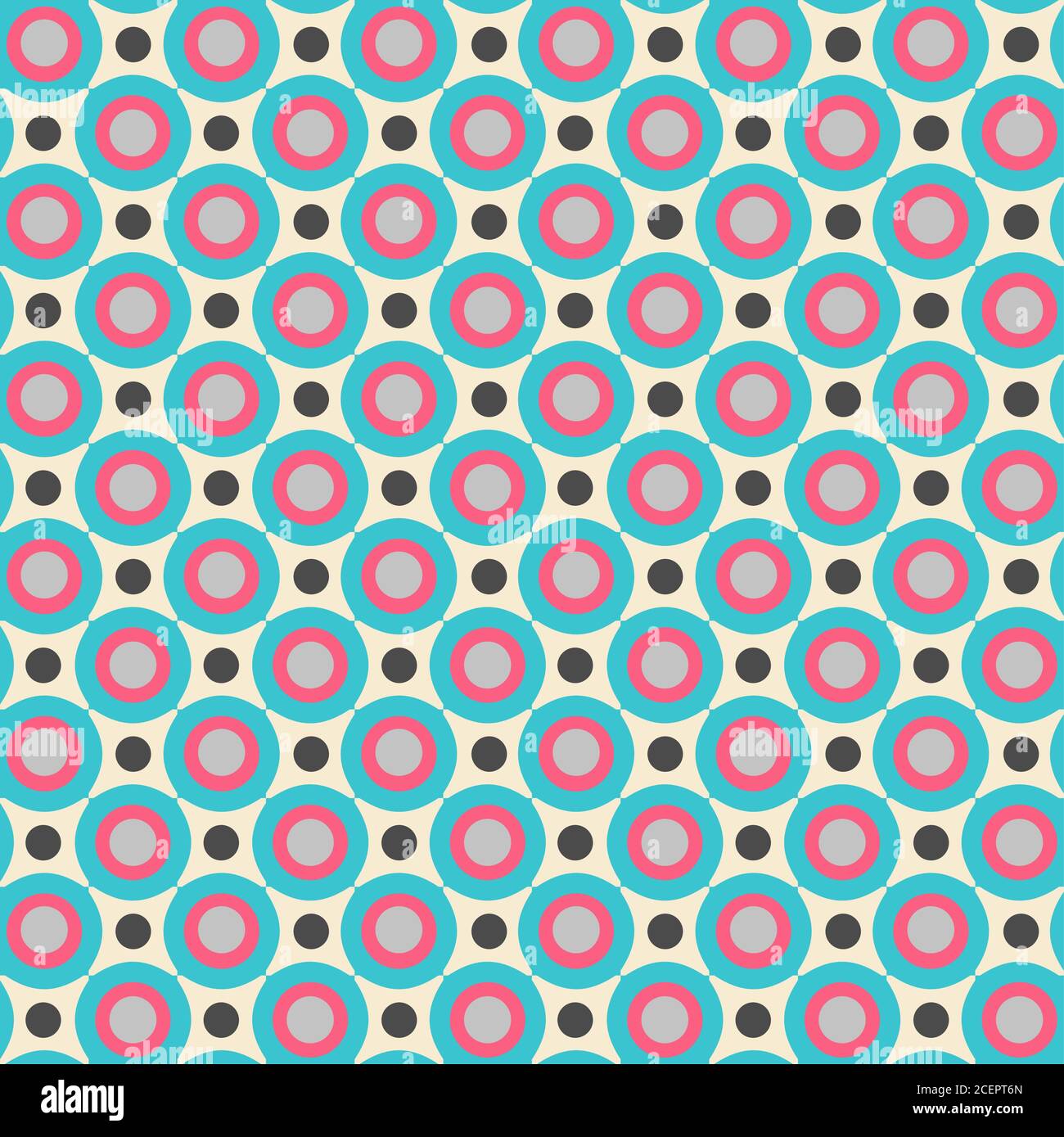 Geometrical pattern in retro colors, seamless vector background Stock Vector