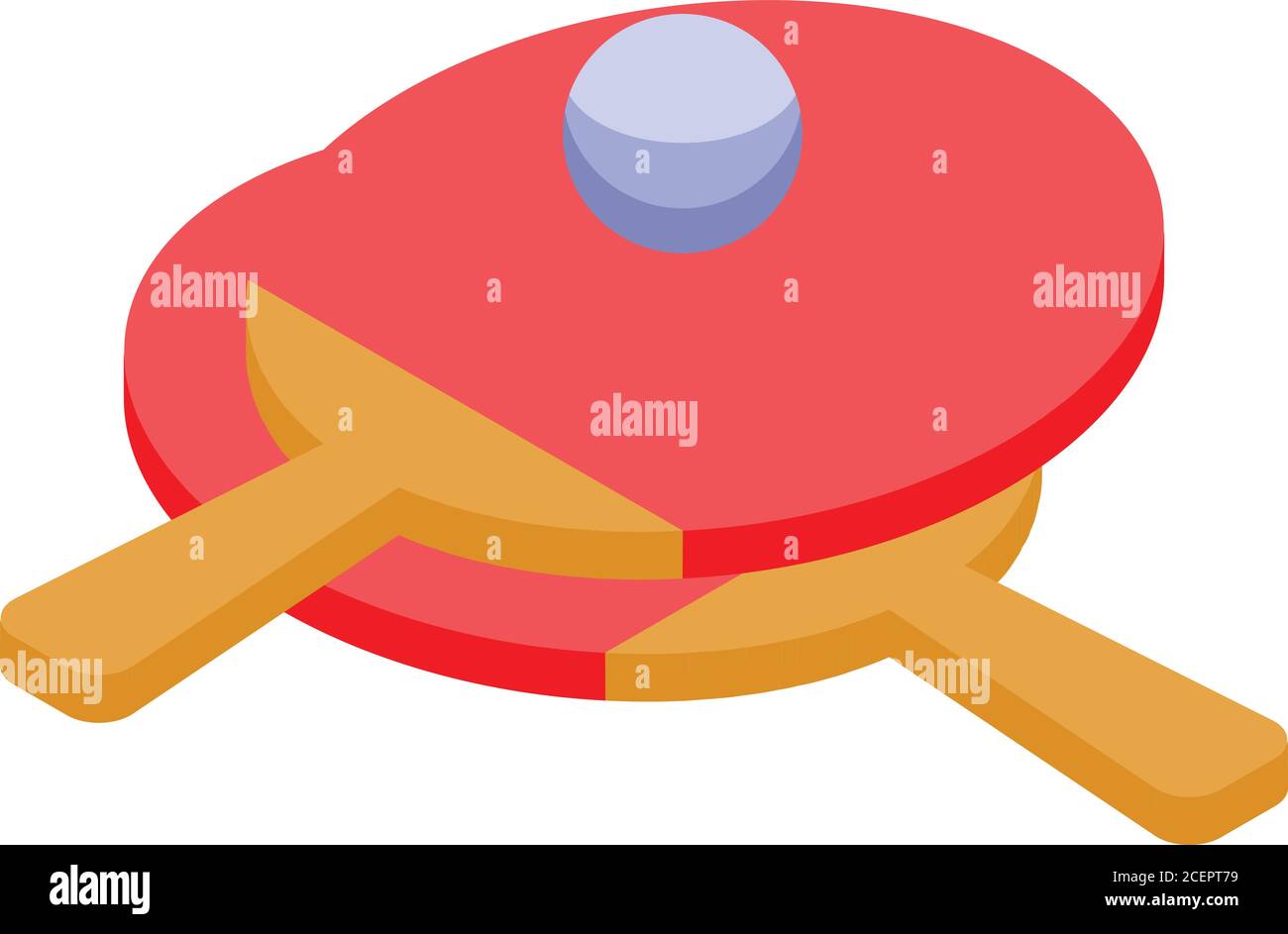 Home training ping pong icon, isometric style Stock Vector