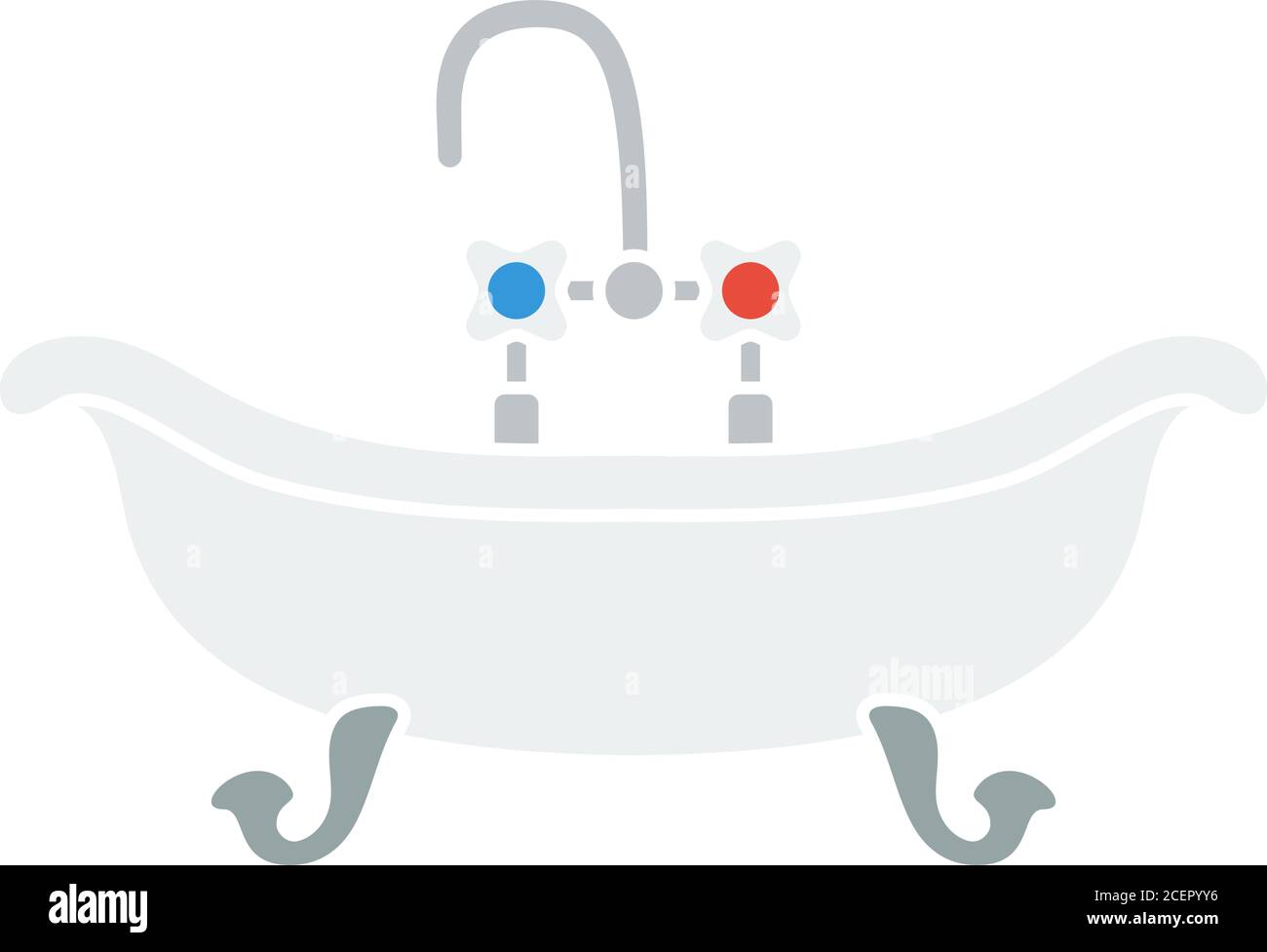 Bathtub Icon. Flat Color Design. Vector Illustration Stock Vector Image ...