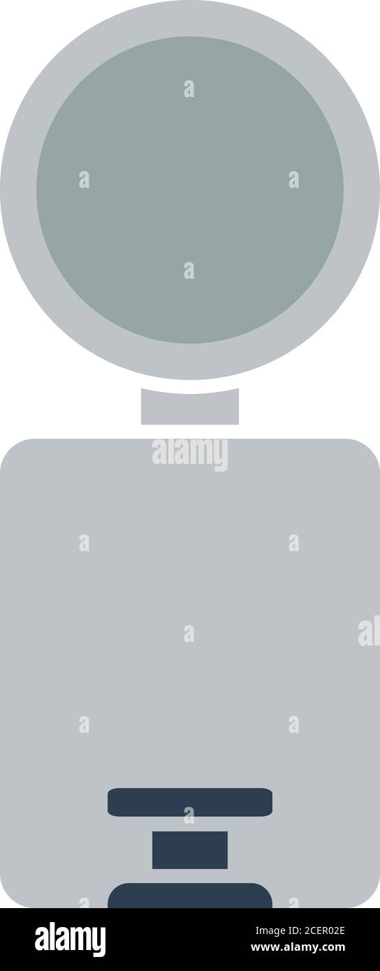 Trash Can Icon. Flat Color Design. Vector Illustration Stock Vector ...