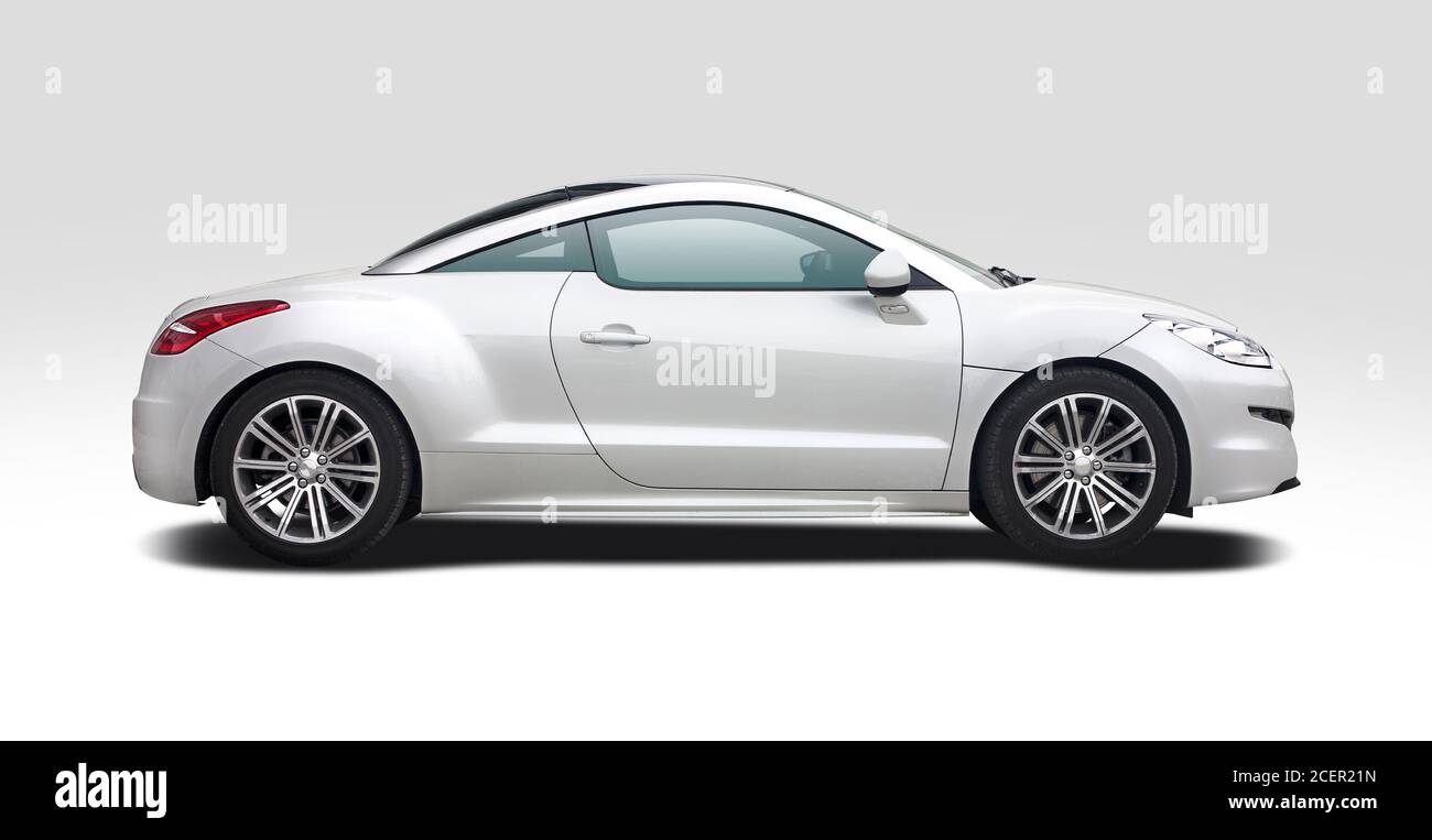 French sport coupe car isolated on white background Stock Photo Alamy