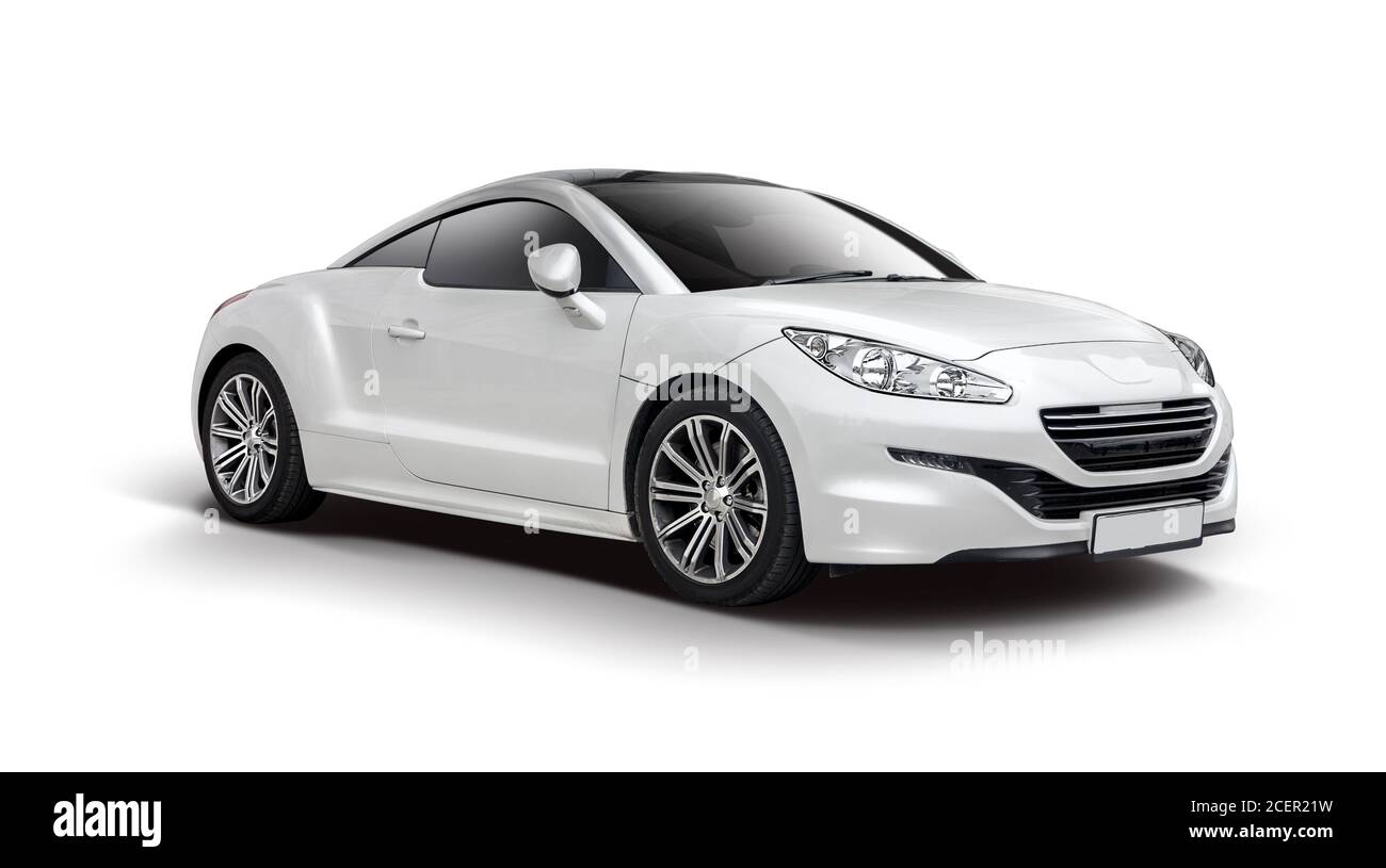 French sport coupe car isolated on white background Stock Photo Alamy