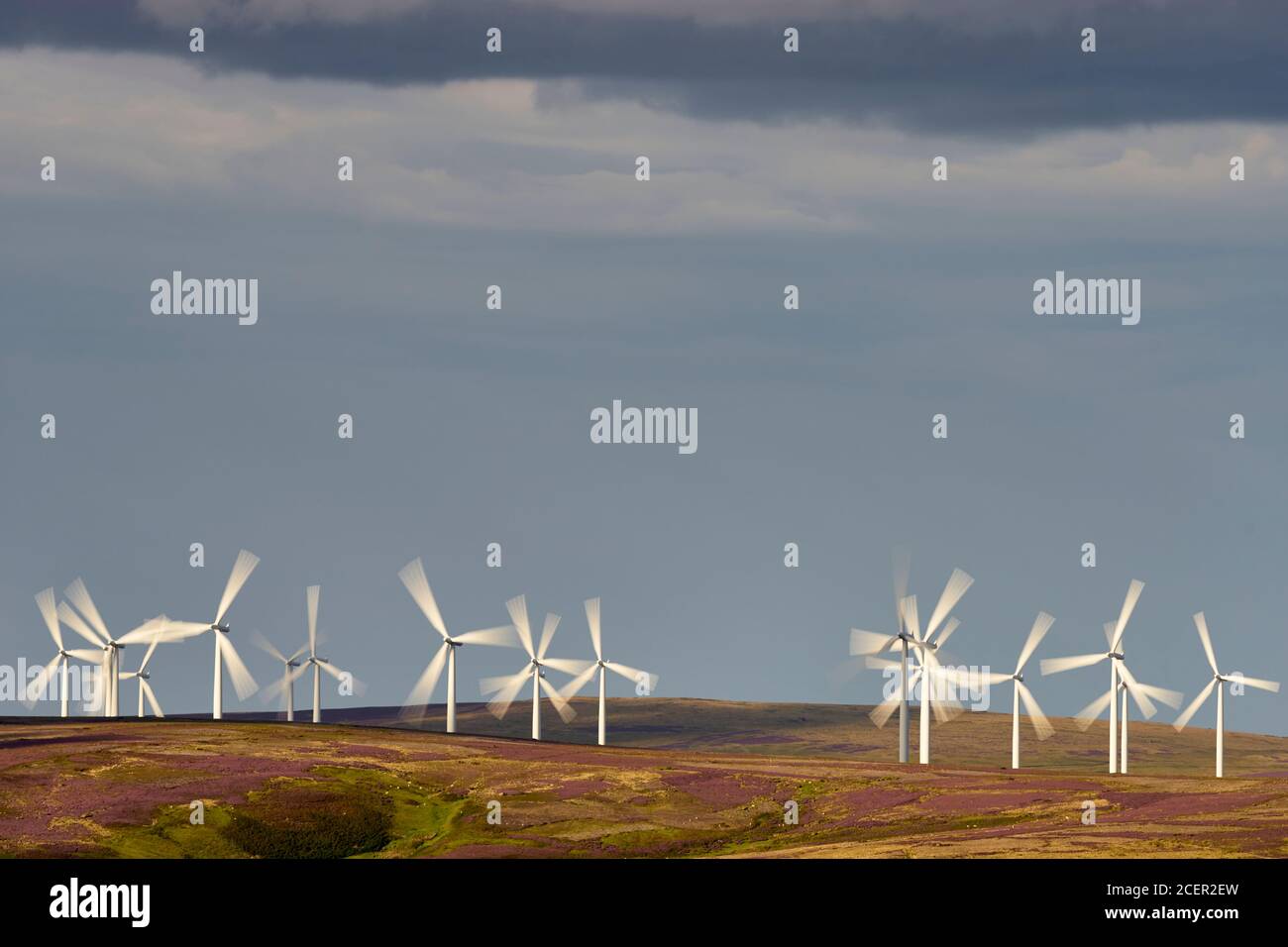 Crystal Rig Wind Farm, Lammermuir Hills, East Lothian, Scotland. Stock Photo