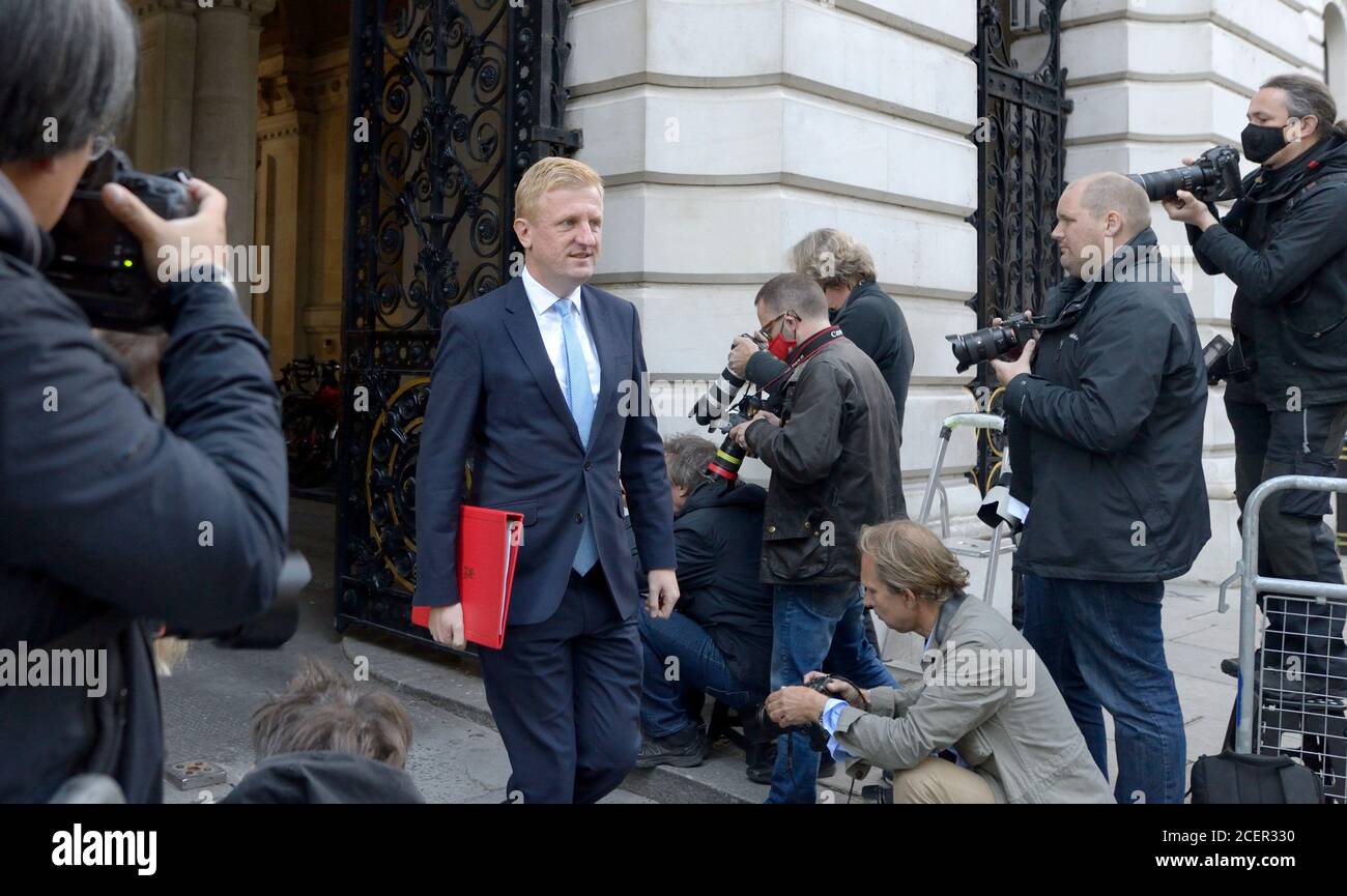 Oliver Dowden MP - Secretary of State for Digital, Culture, Media and Sport - leaving a cabinet meeting in Downing Street, 1st September 2020 Stock Photo