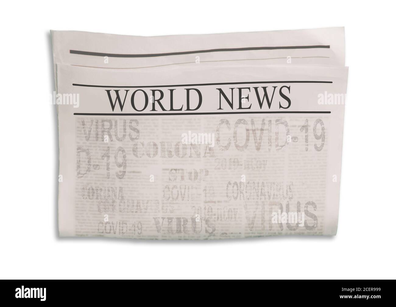 Coronavirus Covid 19 News Newspaper With Headline On Horizontal Surface Old Newspapers Background Aged News Pages Texture Gray White Black Paper C Stock Photo Alamy