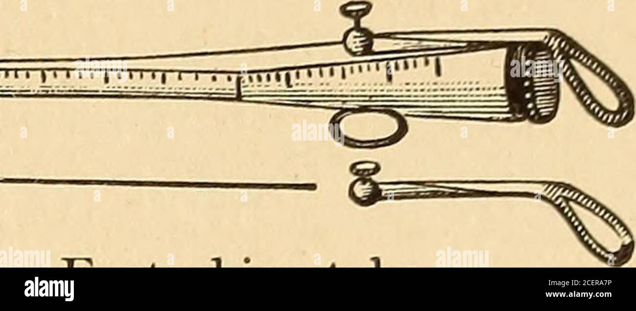 Diseases Of The Ear A Text Book For Practitioners And Students Of Medicine Fig 93 Authors Bougie Catheter For Eustachian Tube Truding From The Catheter Is Roughened Slightly With Scissorsand Armed With A