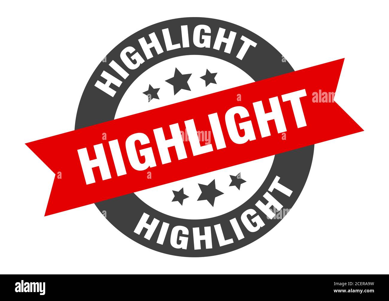 highlight sign. round isolated sticker. ribbon tag Stock Vector Image & Art  - Alamy
