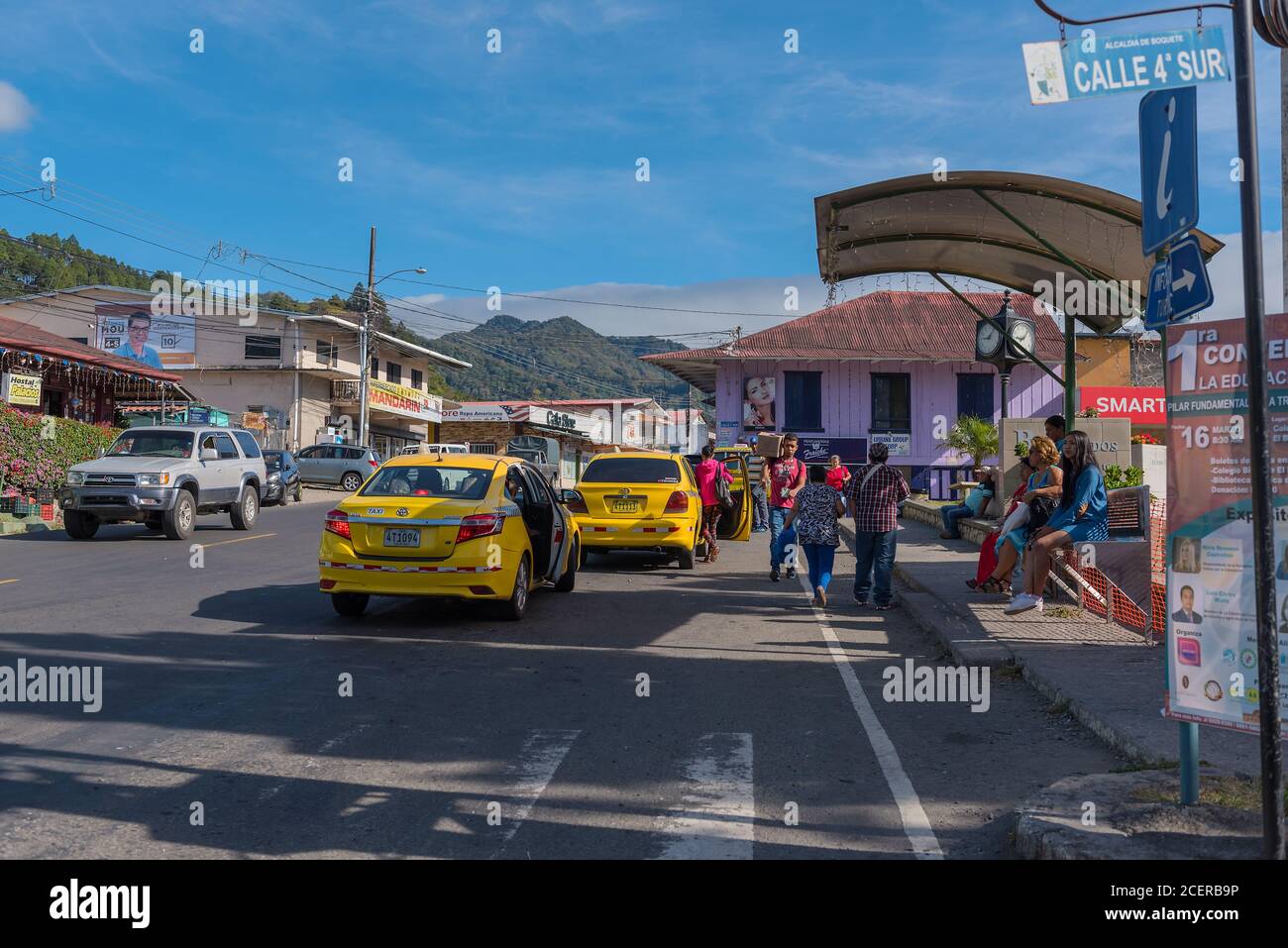 street in Boquete with cars and pedestrians in the center of the city Stock  Photo - Alamy