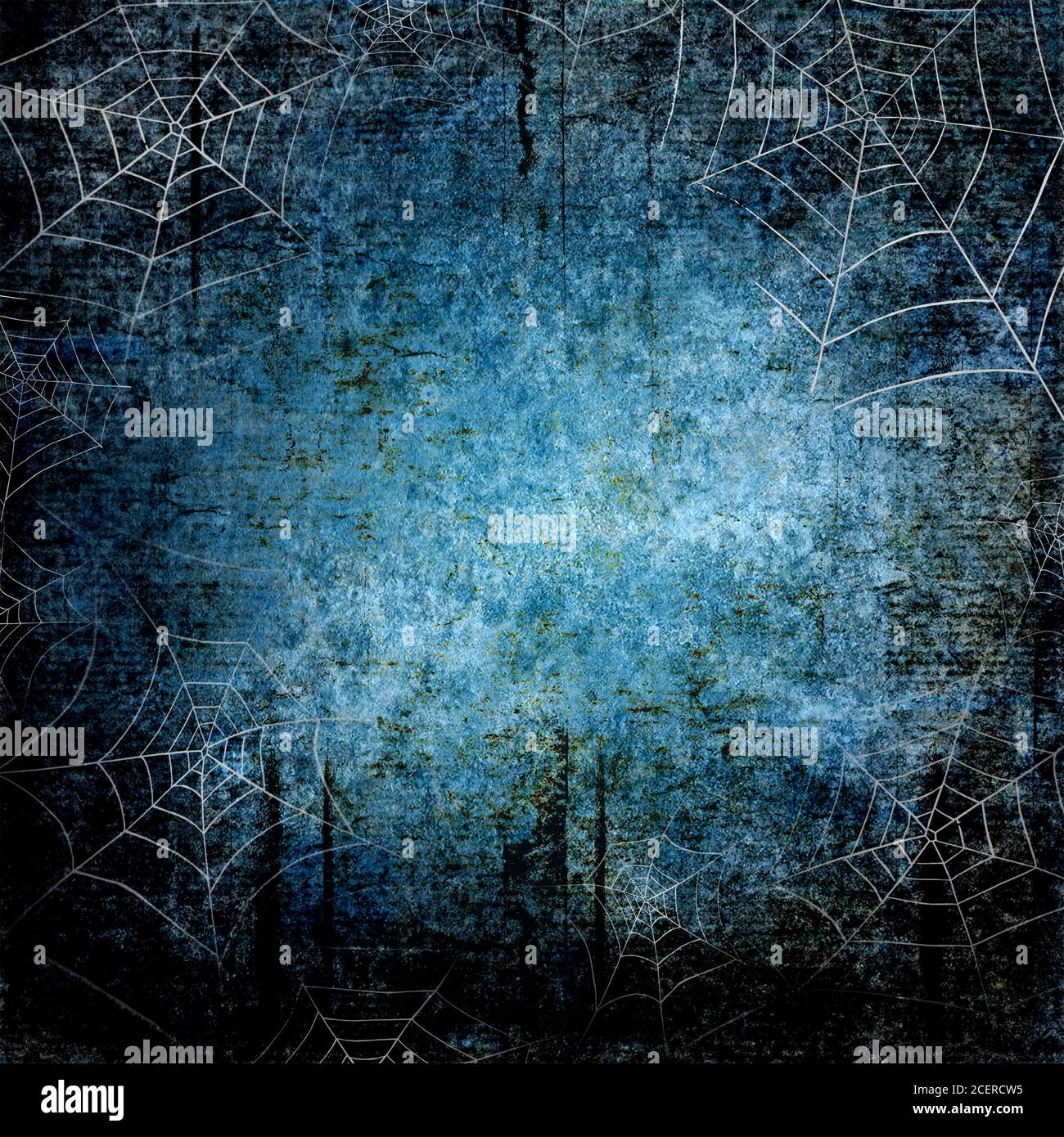 halloween-blue-navy-gray-grunge-background-with-silhouettes-of-spider