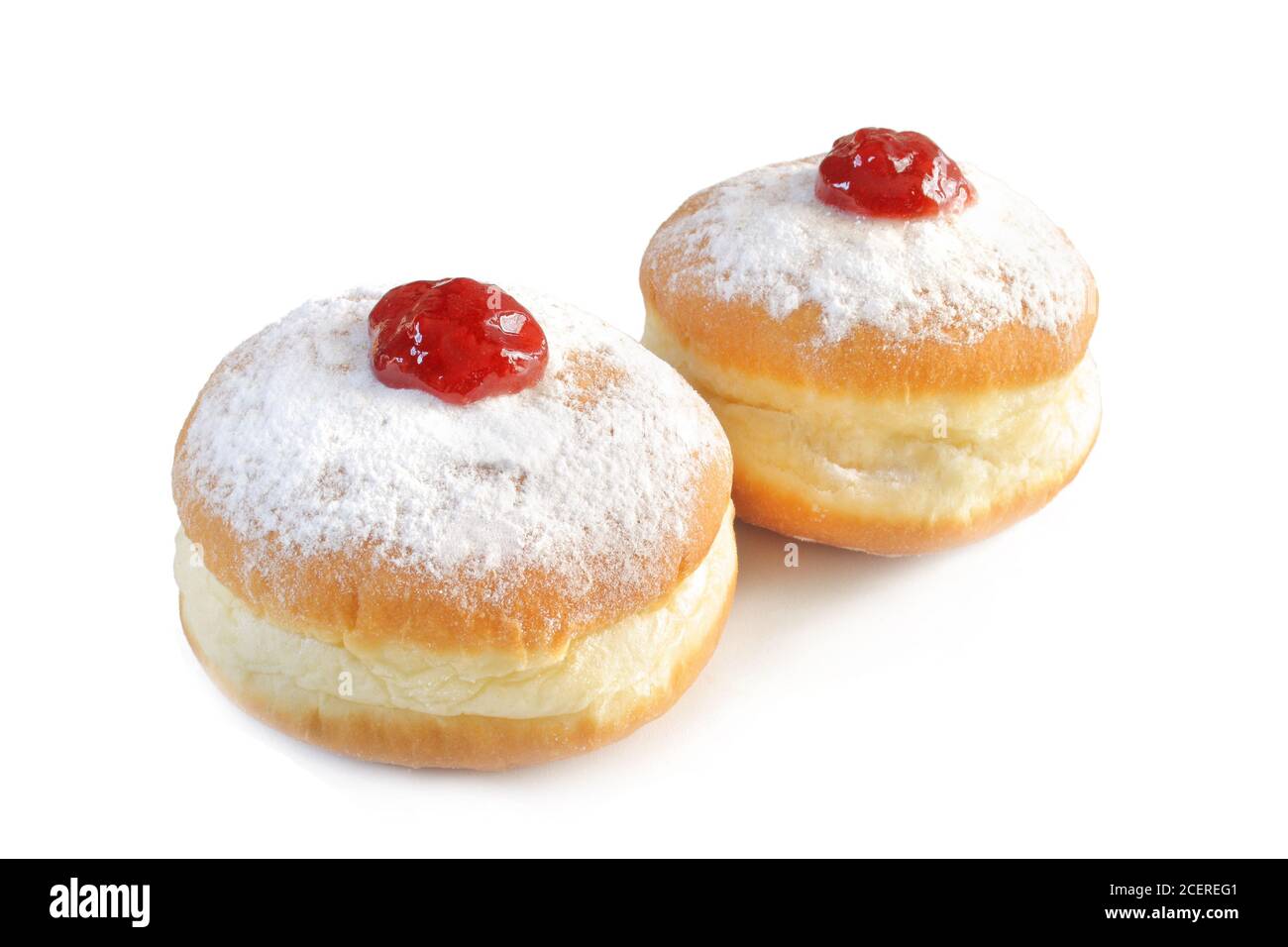 Jelly doughnut isolated on white background Stock Photo