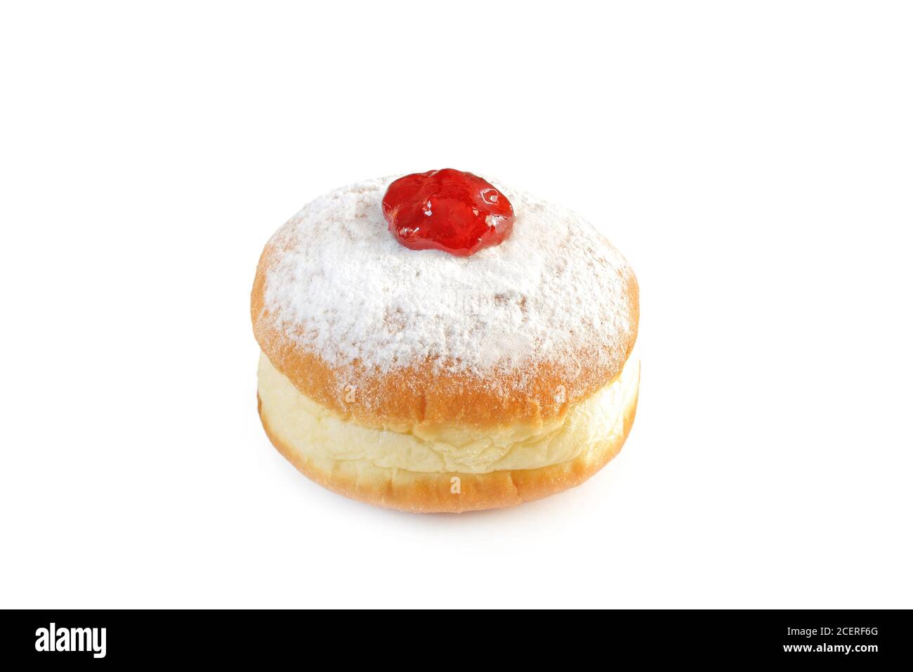 Jelly doughnut isolated on white background Stock Photo