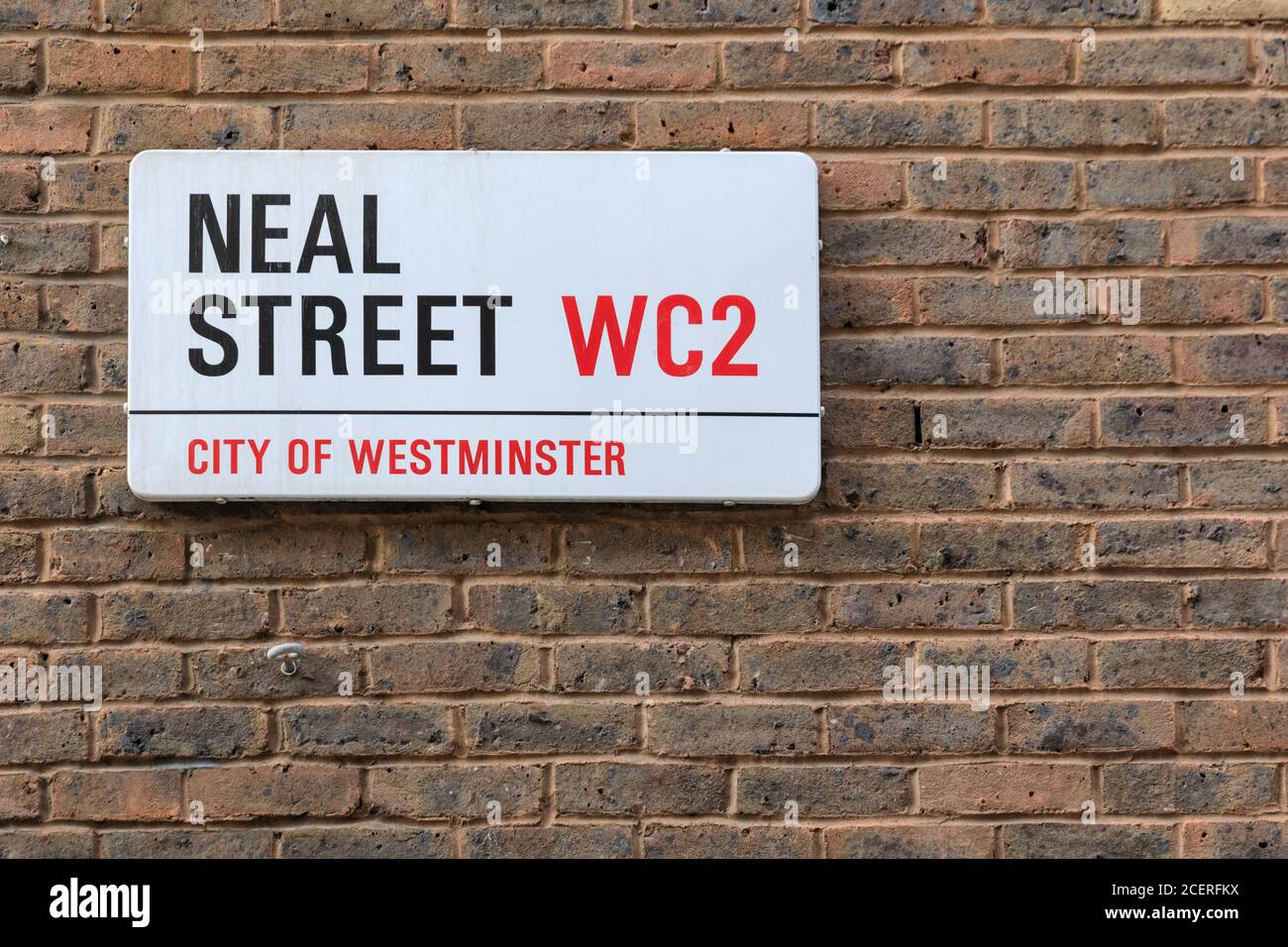 Neal Street, WC2, City of Westminster, Covent Garden street sign, London, England Stock Photo