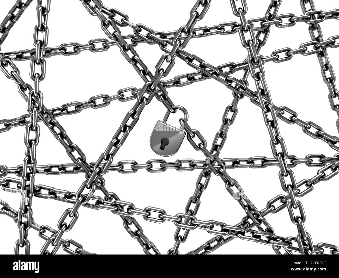 chains with lock isolated on white background Stock Photo Alamy