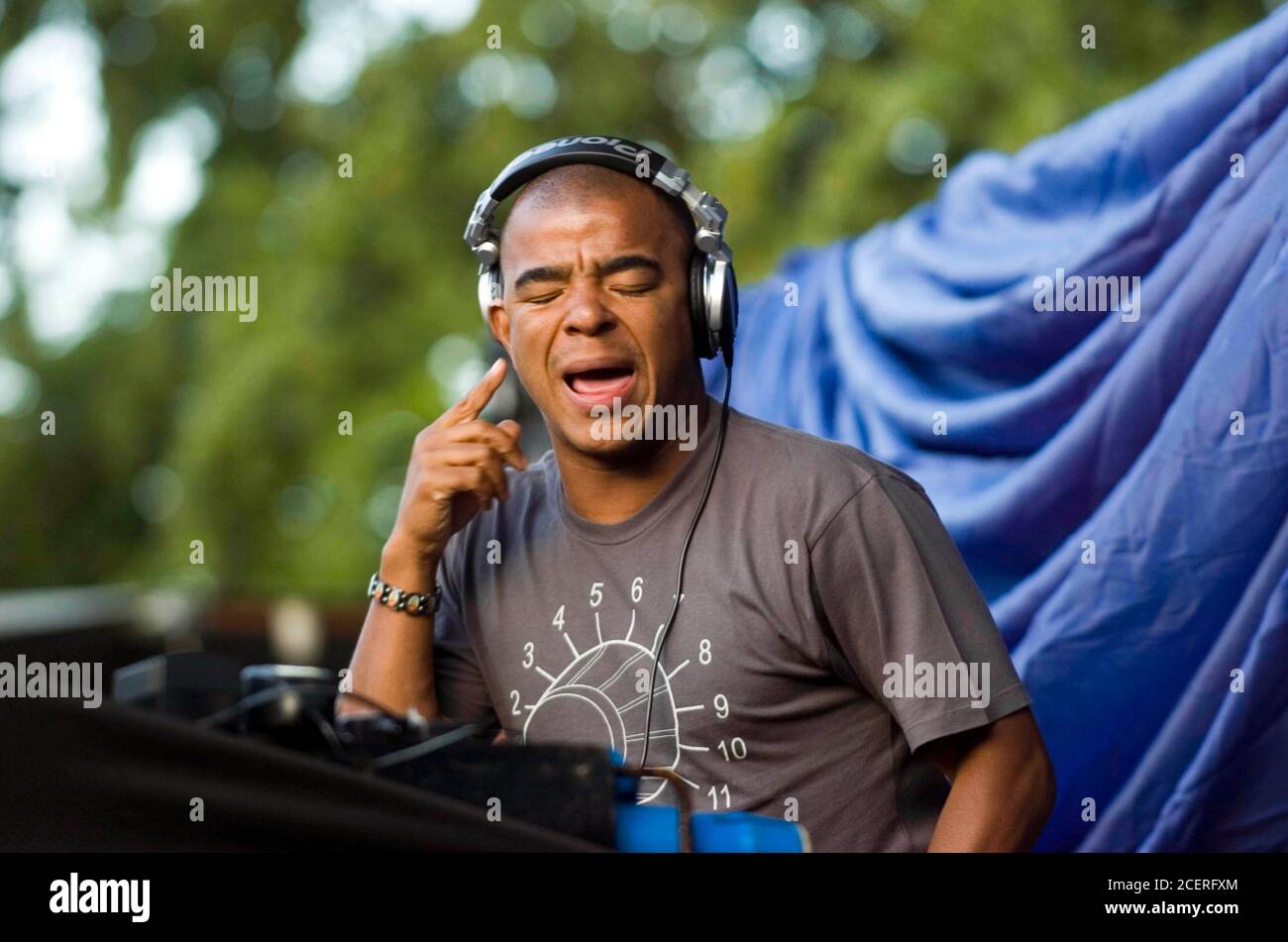 EDM DJ Erick Morillo performing at the Escape into the Park Festival