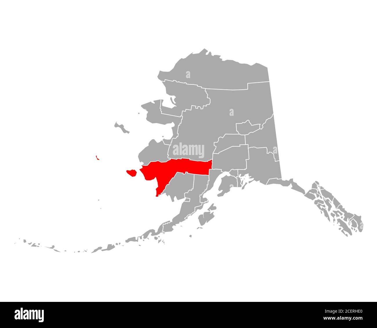 Map of Bethel in Alaska Stock Photo