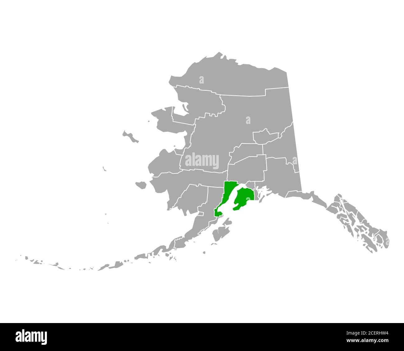 Map of Kenai Peninsula in Alaska Stock Photo Alamy