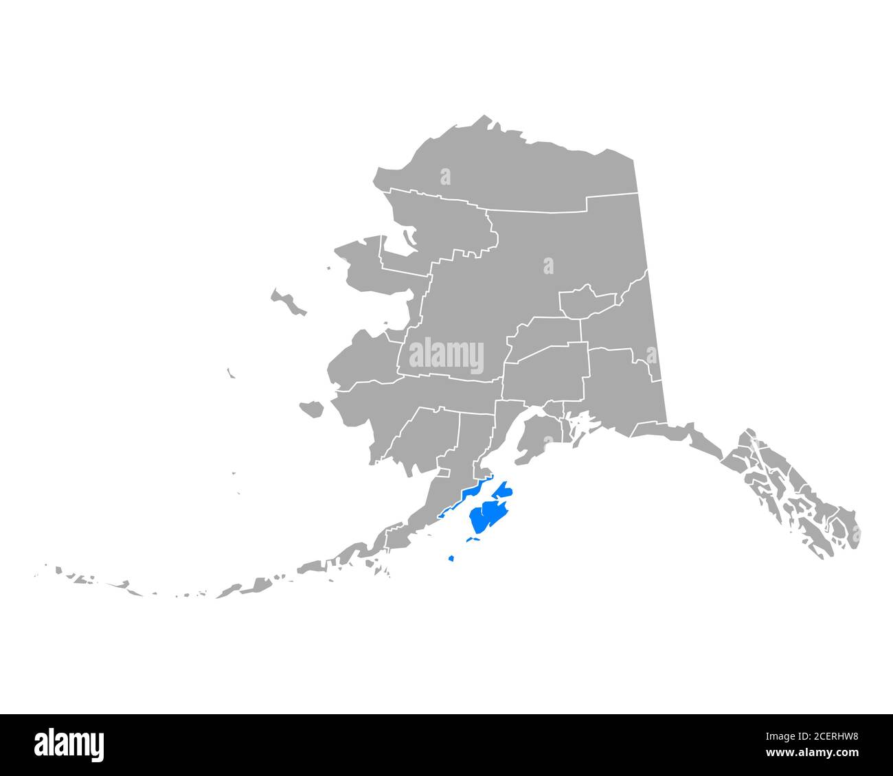 Map of Kodiak Island in Alaska Stock Photo Alamy