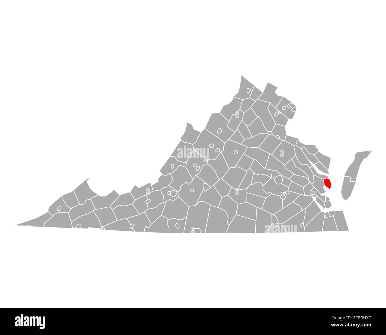 Map of Mathews in Virginia Stock Photo Alamy