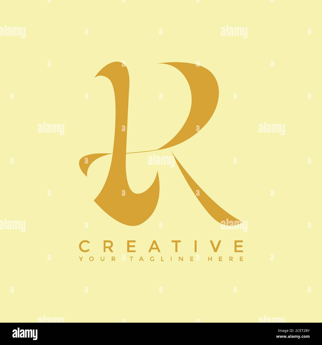 This is the design of the letter R logo with the initial logo style ...