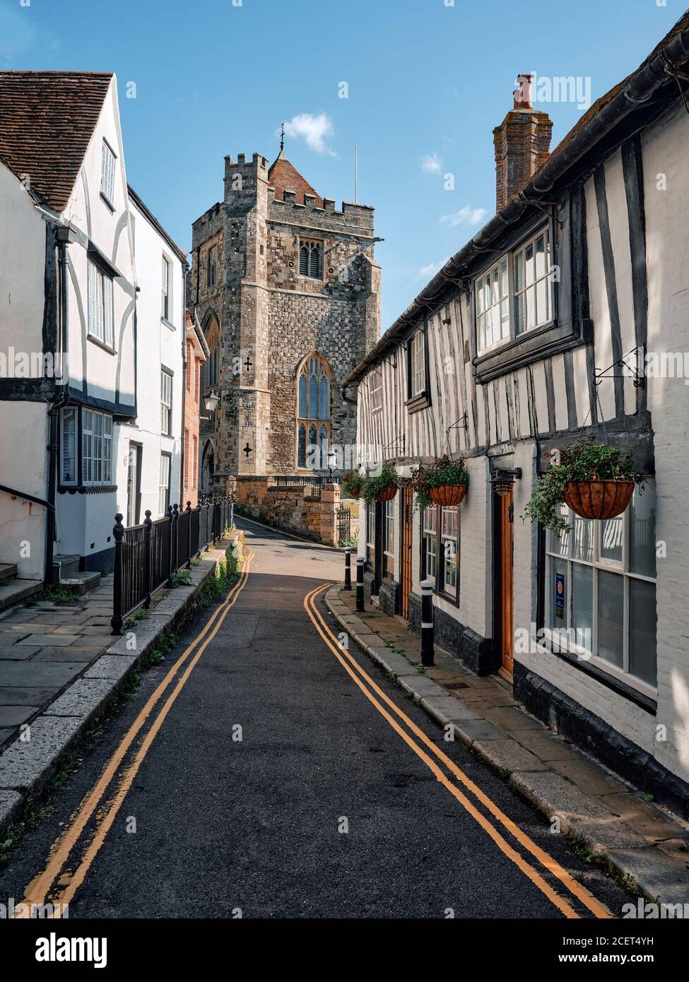 Hill Street and St Clements Church The architecture and narrow