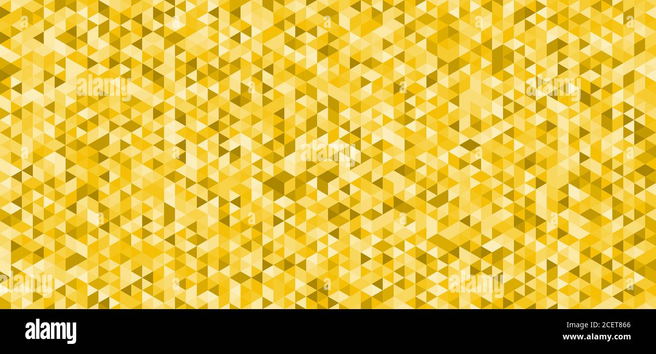Abstract yellow triangles pattern seamless background texture. Modern geometric. Vector illustration Stock Vector