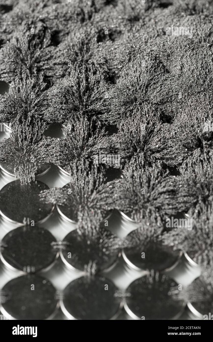 Invisible flux made visible with iron filings creating