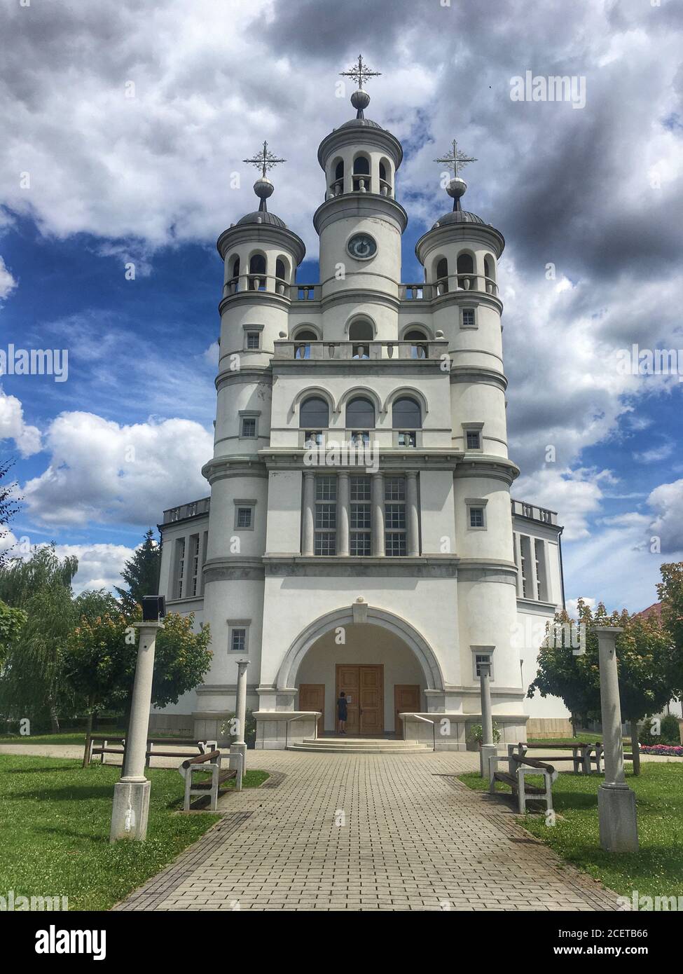 Holy Trinity Church in Odranci, Prekmurje, Slovenia Stock Photo