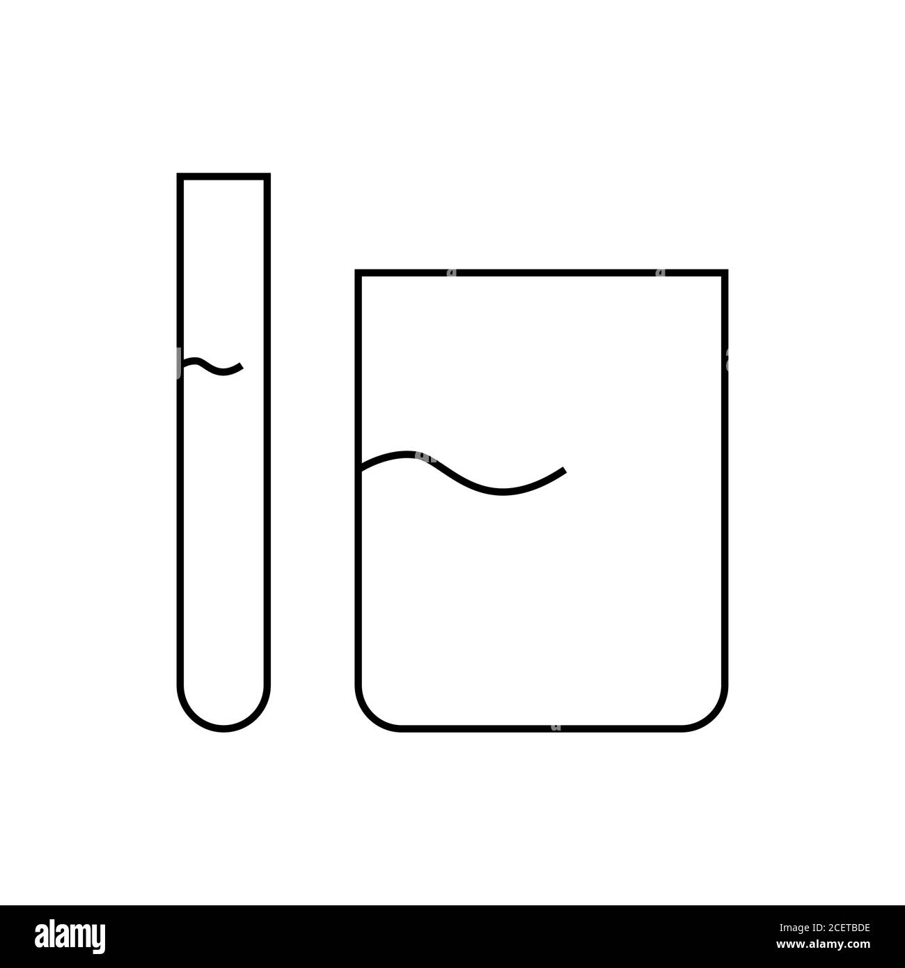 Laboratory equipment icons outline hi-res stock photography and images ...