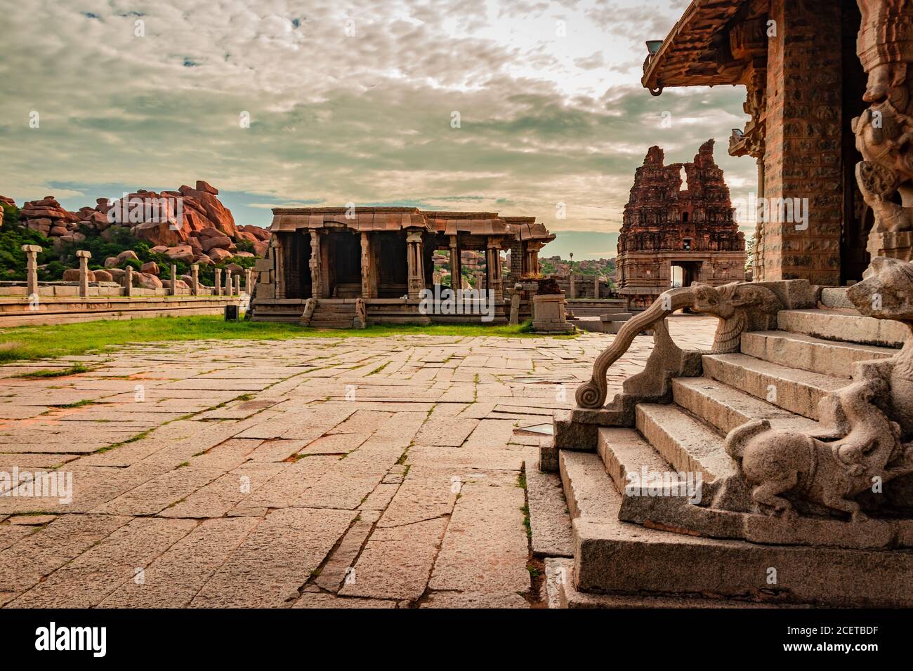 Temple Ruin Interior Background