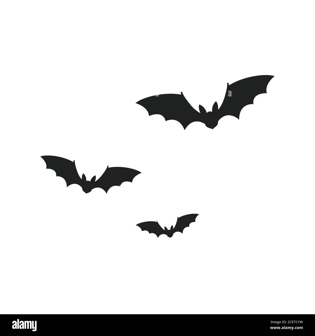 Bats isolated on white background. Vector illustration Stock Vector