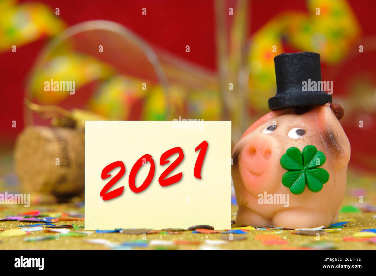 lucky charm for good luck at new year 2021 Stock Photo