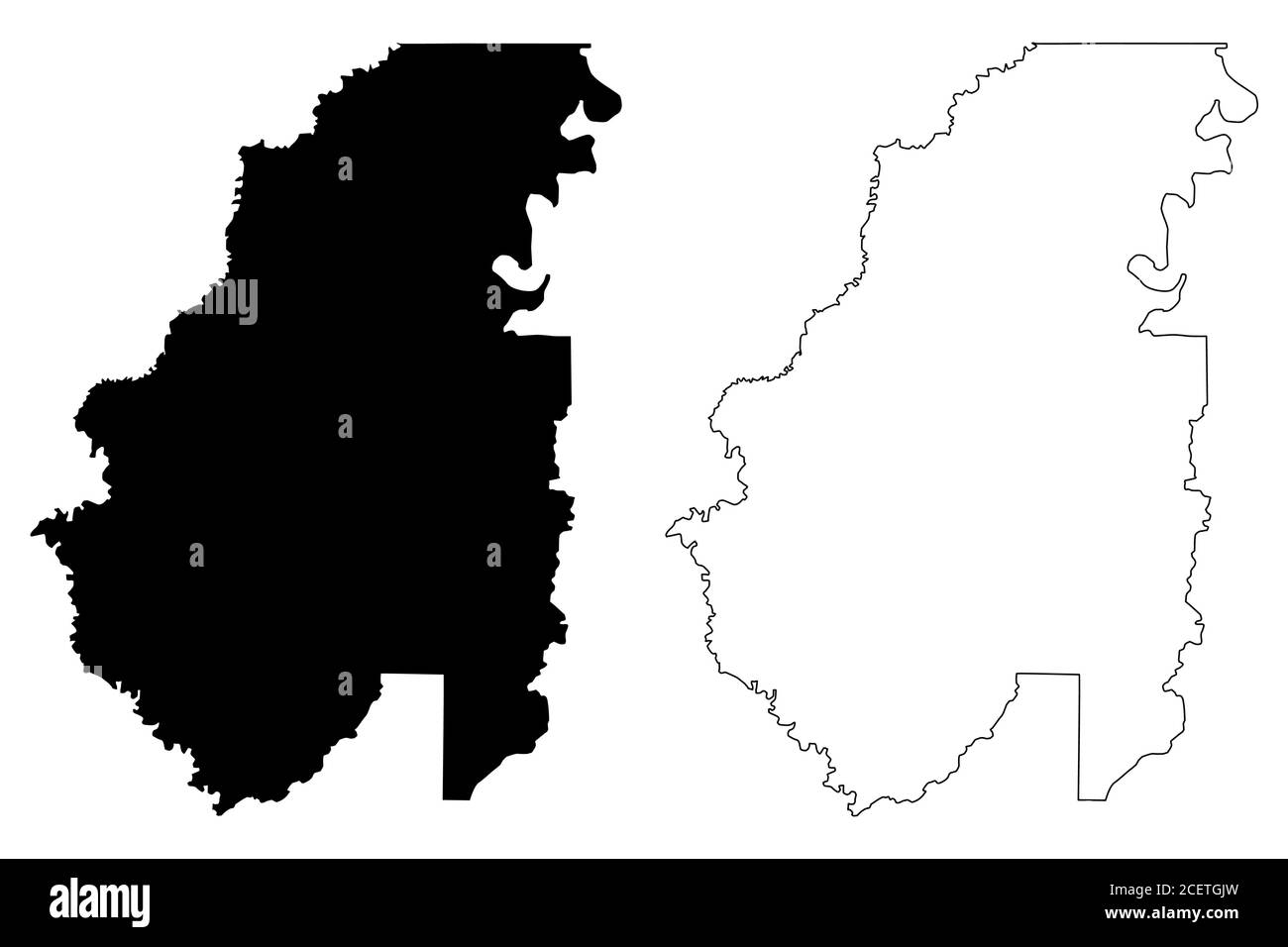 Franklin louisiana map Stock Vector Images Alamy